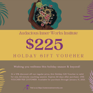 Life Coaching Holiday $225 Gift Voucher